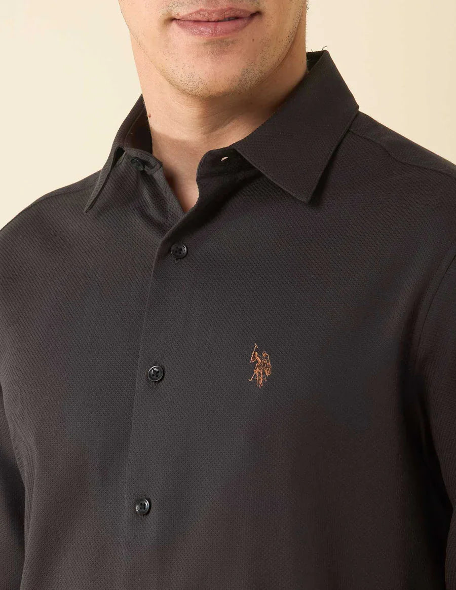 Choco Brown Casual Wear Linen Cotton Shirt