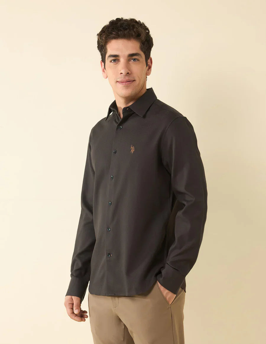 Choco Brown Casual Wear Linen Cotton Shirt