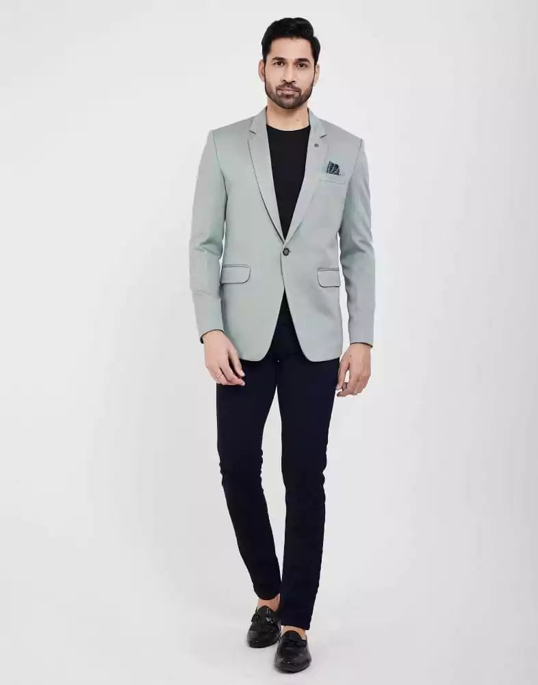 Grey Fashionable and Stretchable Blazer In a Classy Design