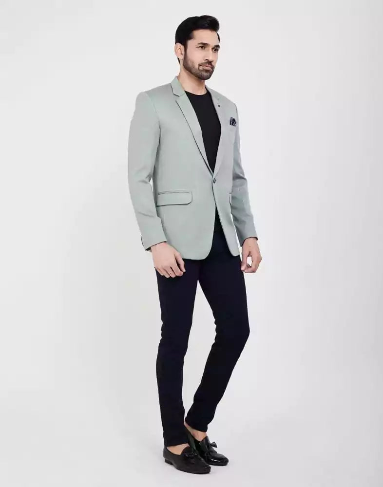 Grey Fashionable and Stretchable Blazer In a Classy Design