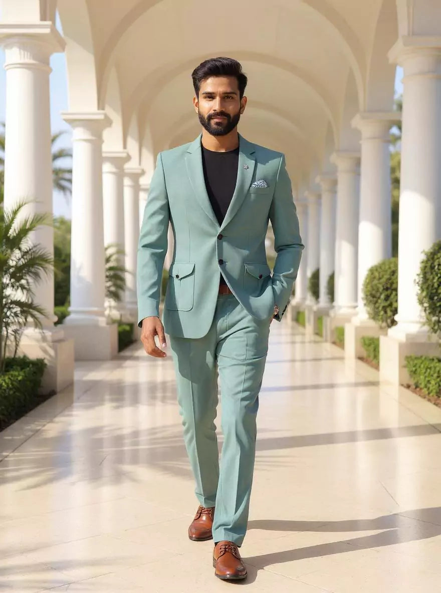 Pista Textured Imported Lycra Stretchable Giza Cotton Blazer