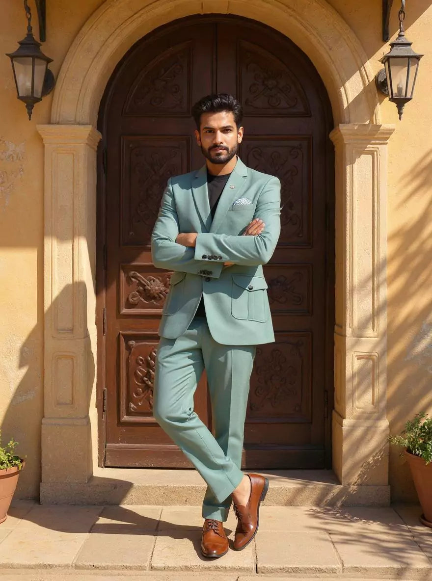 Pista Textured Imported Lycra Stretchable Giza Cotton Blazer
