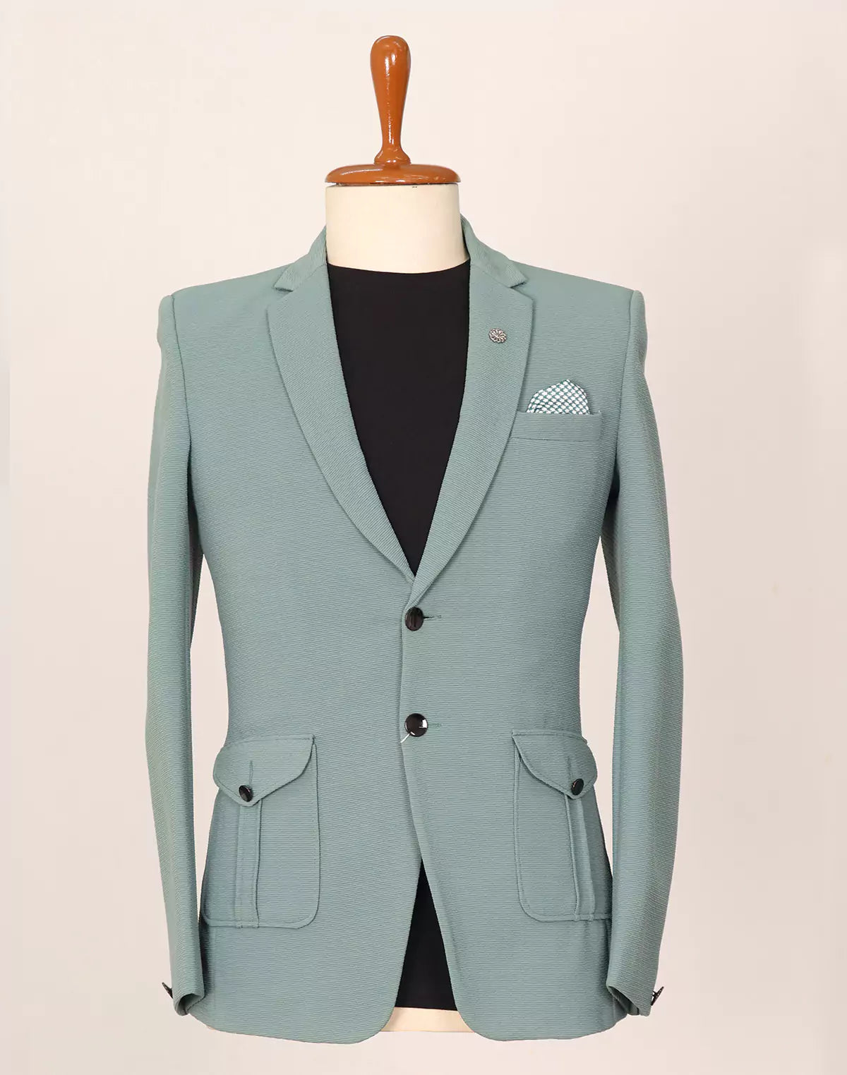 Pista Textured Imported Lycra Stretchable Giza Cotton Blazer
