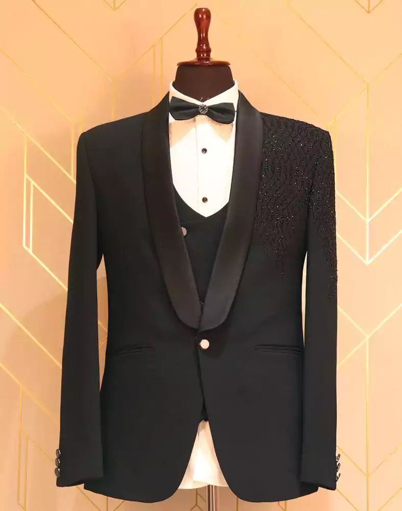 Designer elegant Black Suit Set