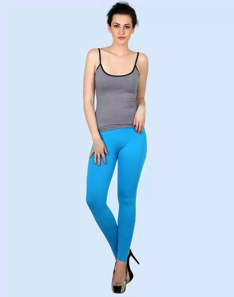 Twin Birds Grand Torquise Cotton Lycra Pencil Cut Women Legging