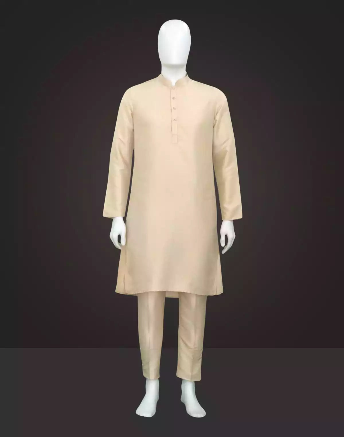 Light Cream all over heavy Cutdana with Embroidery work Raw Silk Indo Western Set