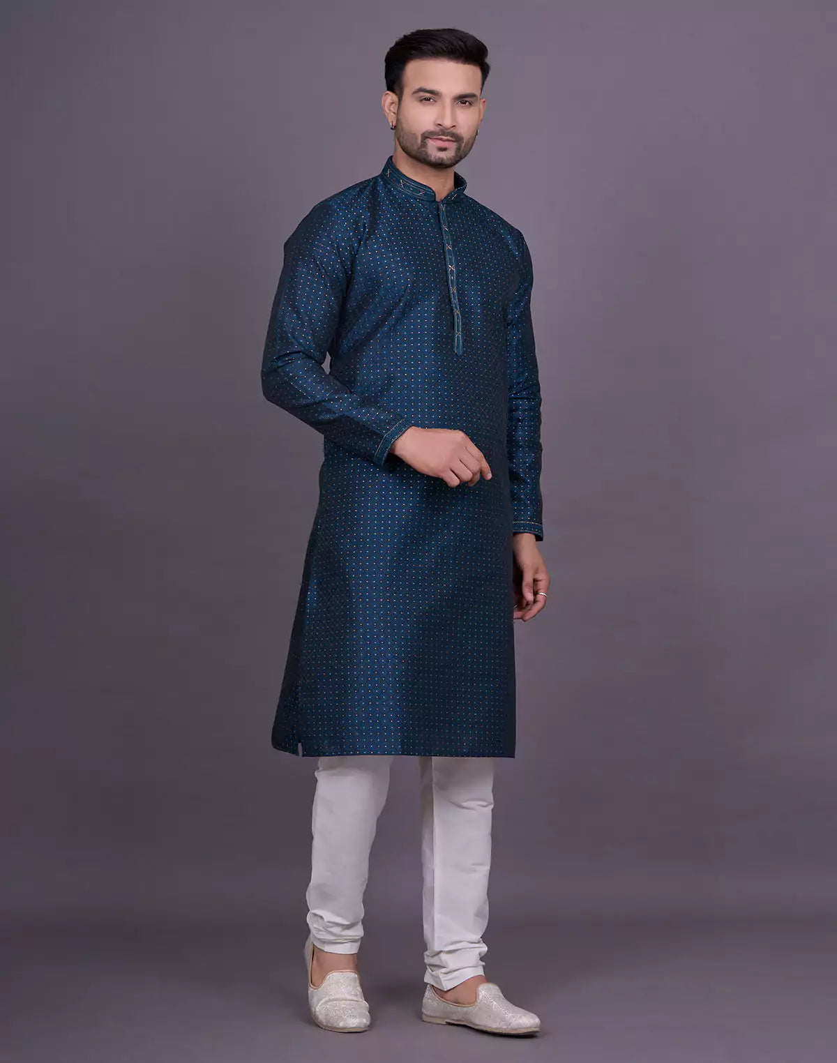 Rama Self Brocade Weaving Jacquard Kurta Pyjama