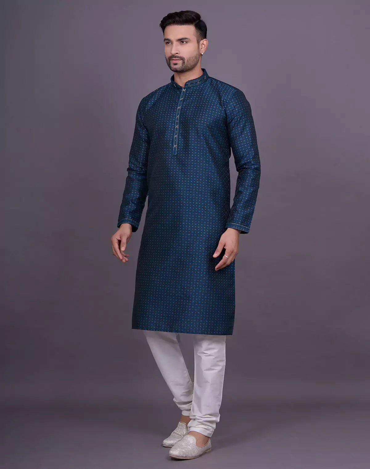 Rama Self Brocade Weaving Jacquard Kurta Pyjama
