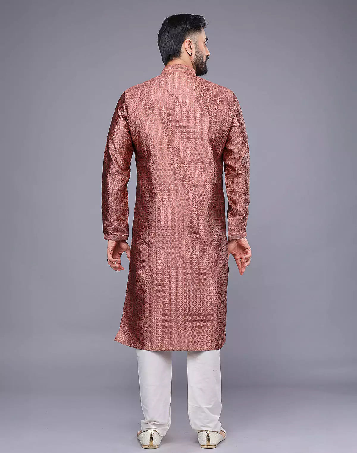 All Over Floral Design Embroidery Work Soft Silk Kurta Set