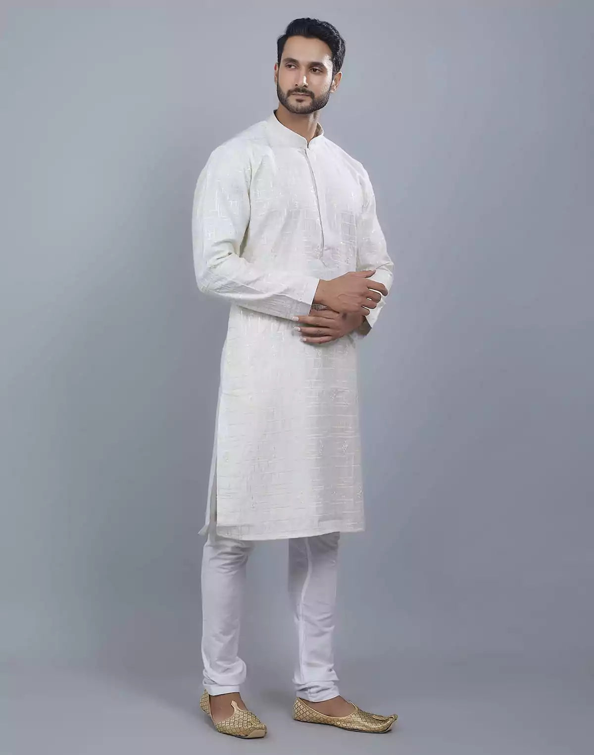 Stylish All Over Sequence Work Kurta Pajama