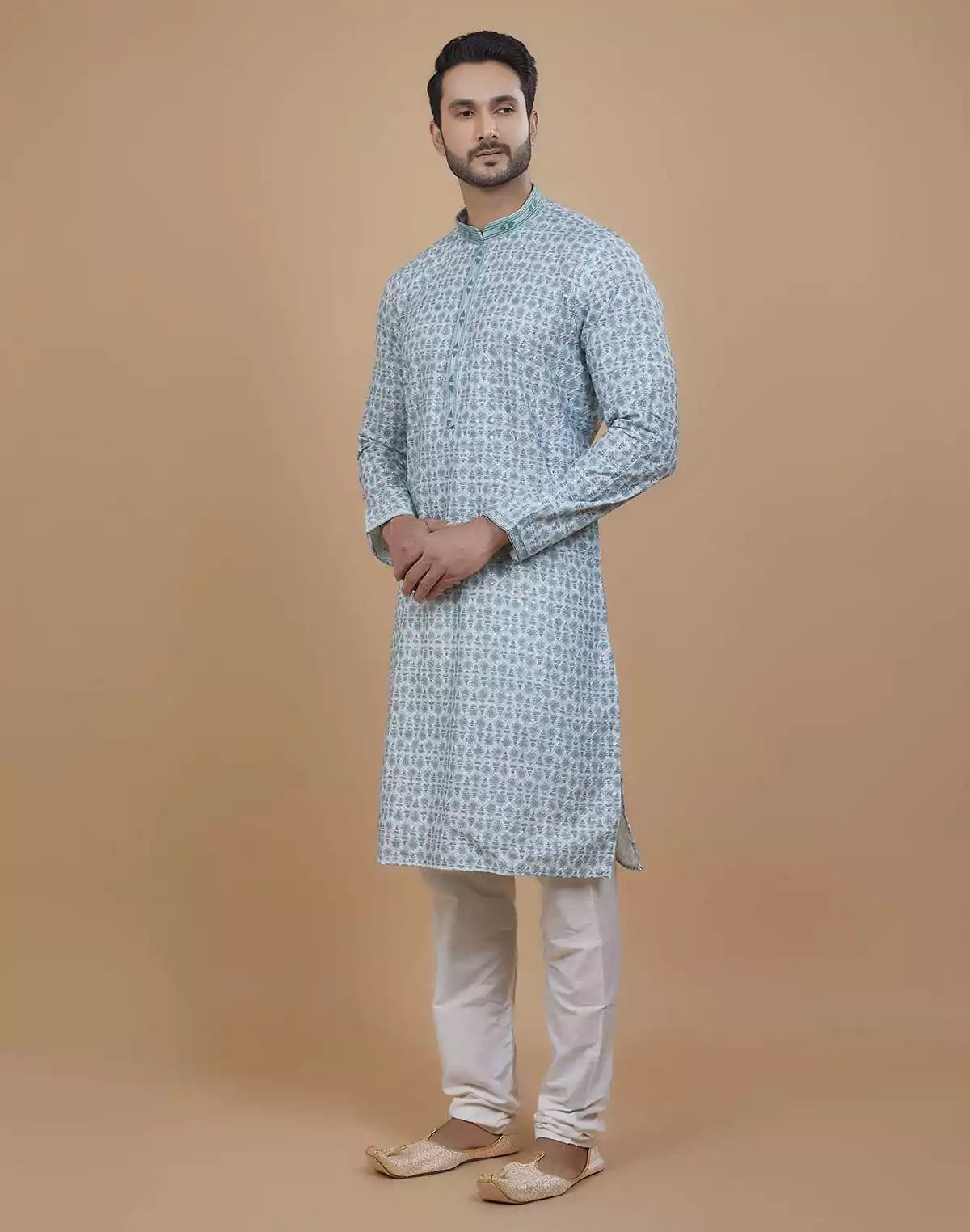 Green Coloured All Over Stunning Fully Embroidery work Kurta Set