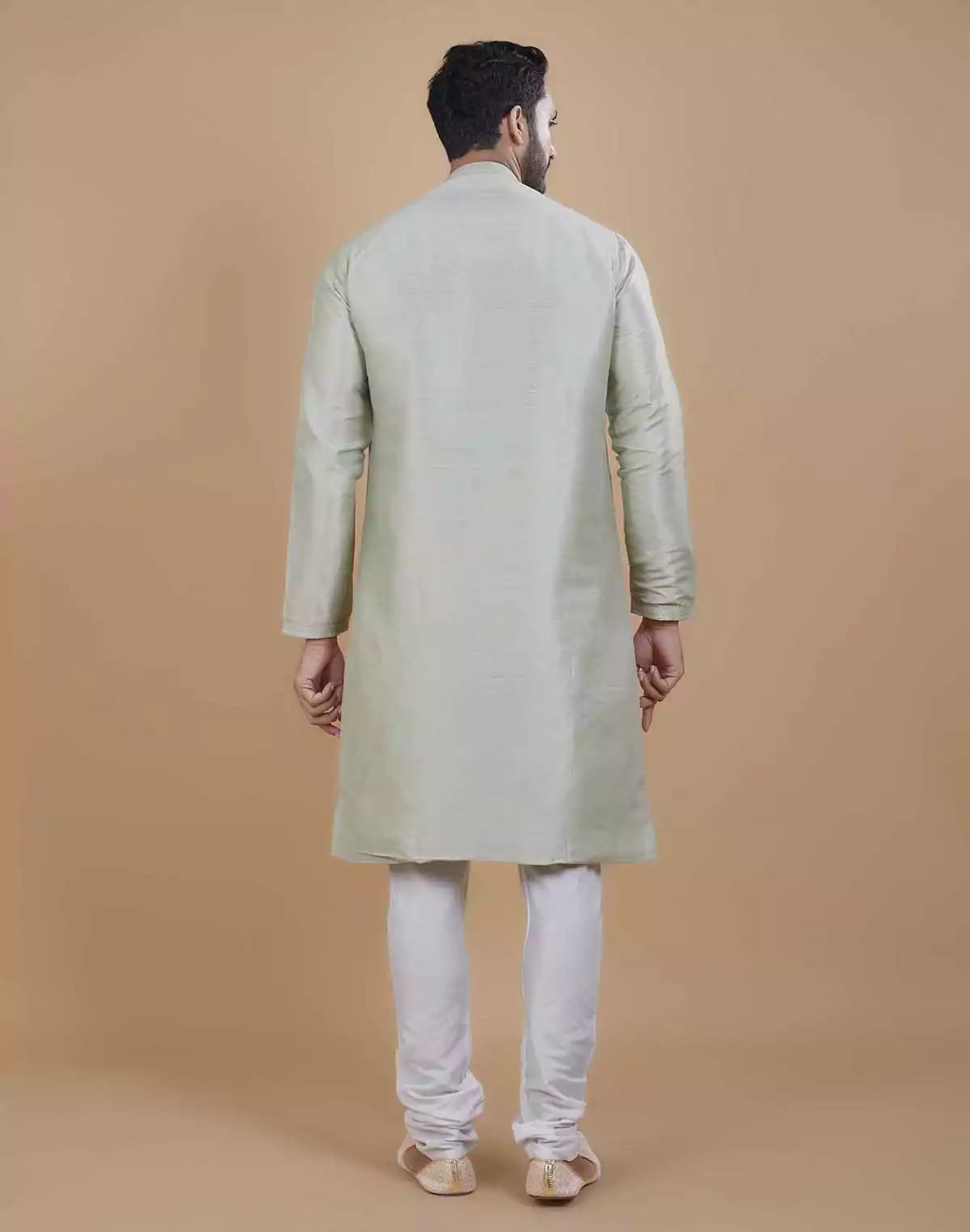 Soft Silk Self Design Pattern Kurta Set