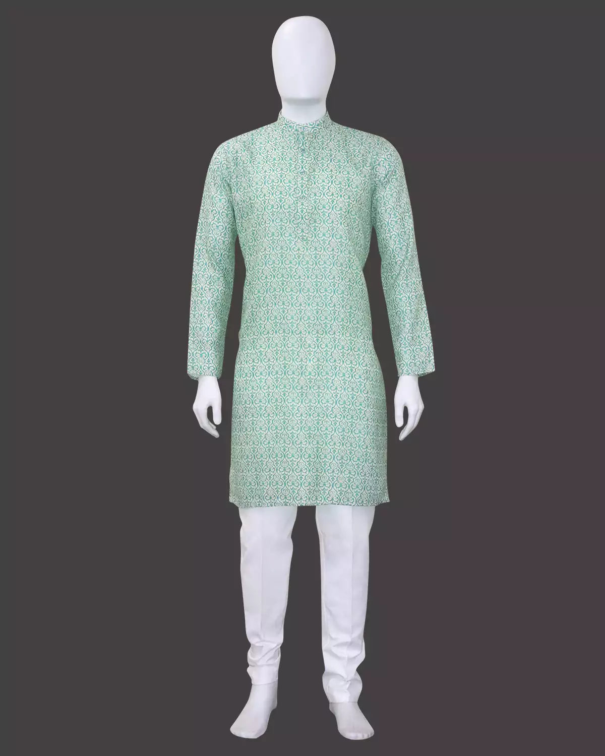 Radiant Cream Floral Print Cotton Blended Kurta