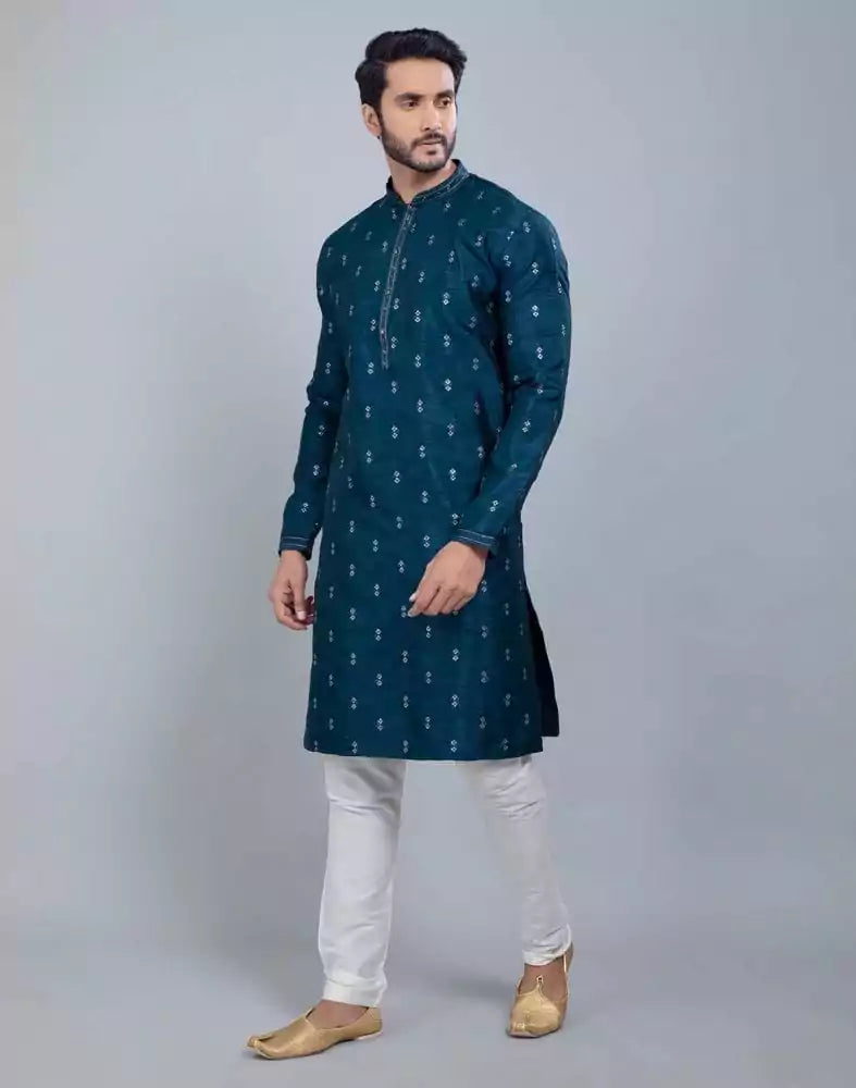 Rama Green Simple and Comfort Sequence design Kurta Set