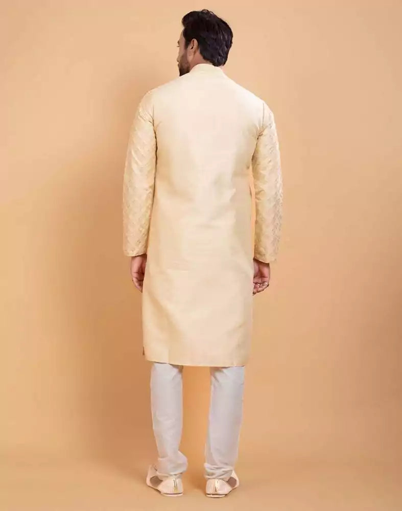 Self Jacquard Sequence Design Kurta Set