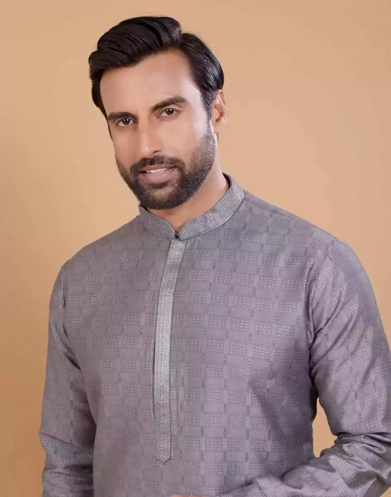 Soft Silk Kurta Set With All Over Simply Highlighted Design For Occasions