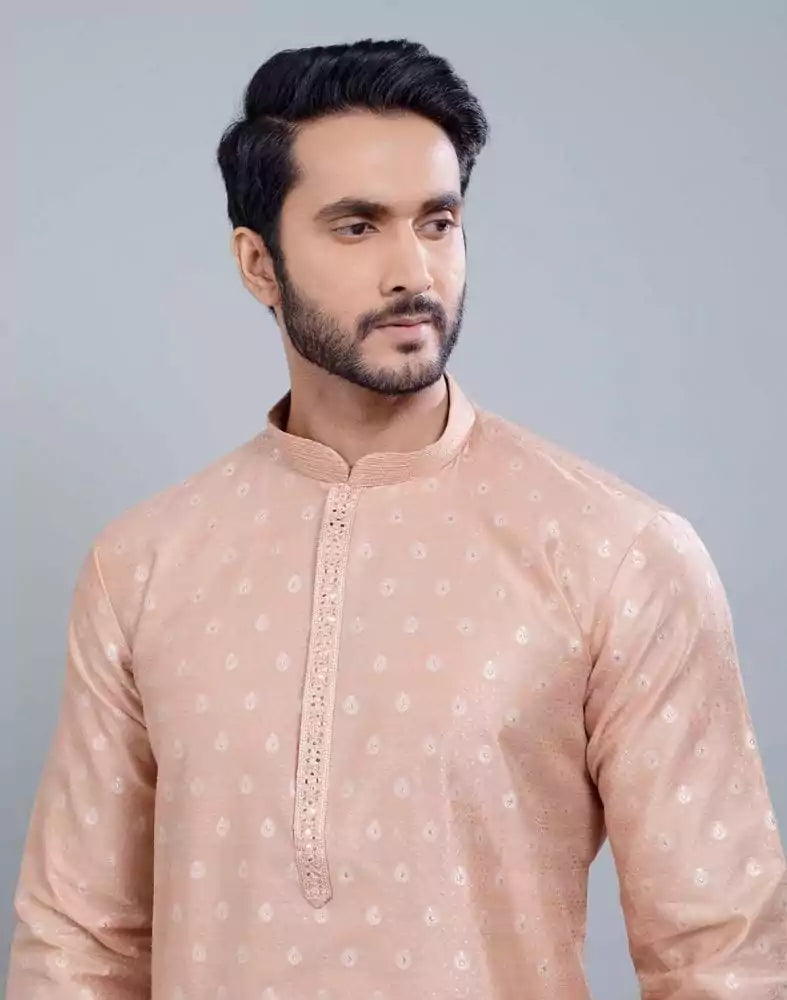 Pink Soft Silk Luxurious Silver Booti Kurta Set