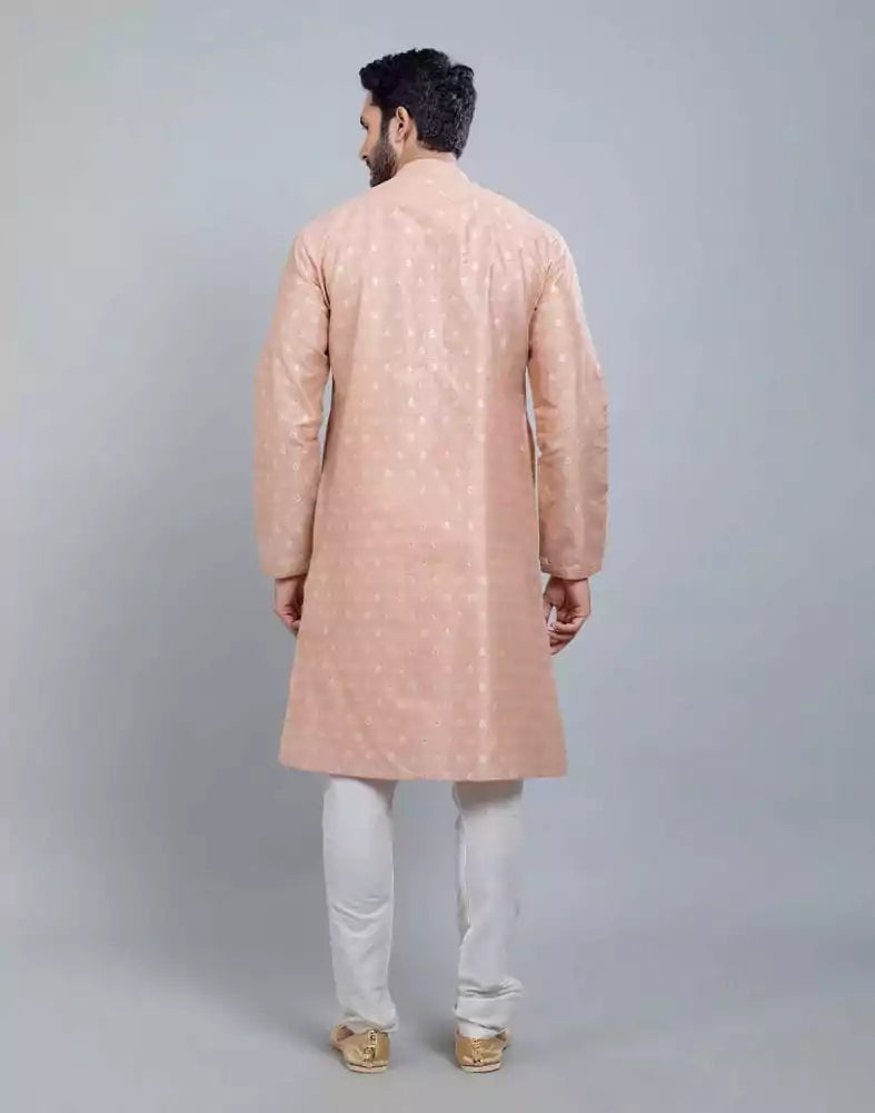 Pink Soft Silk Luxurious Silver Booti Kurta Set