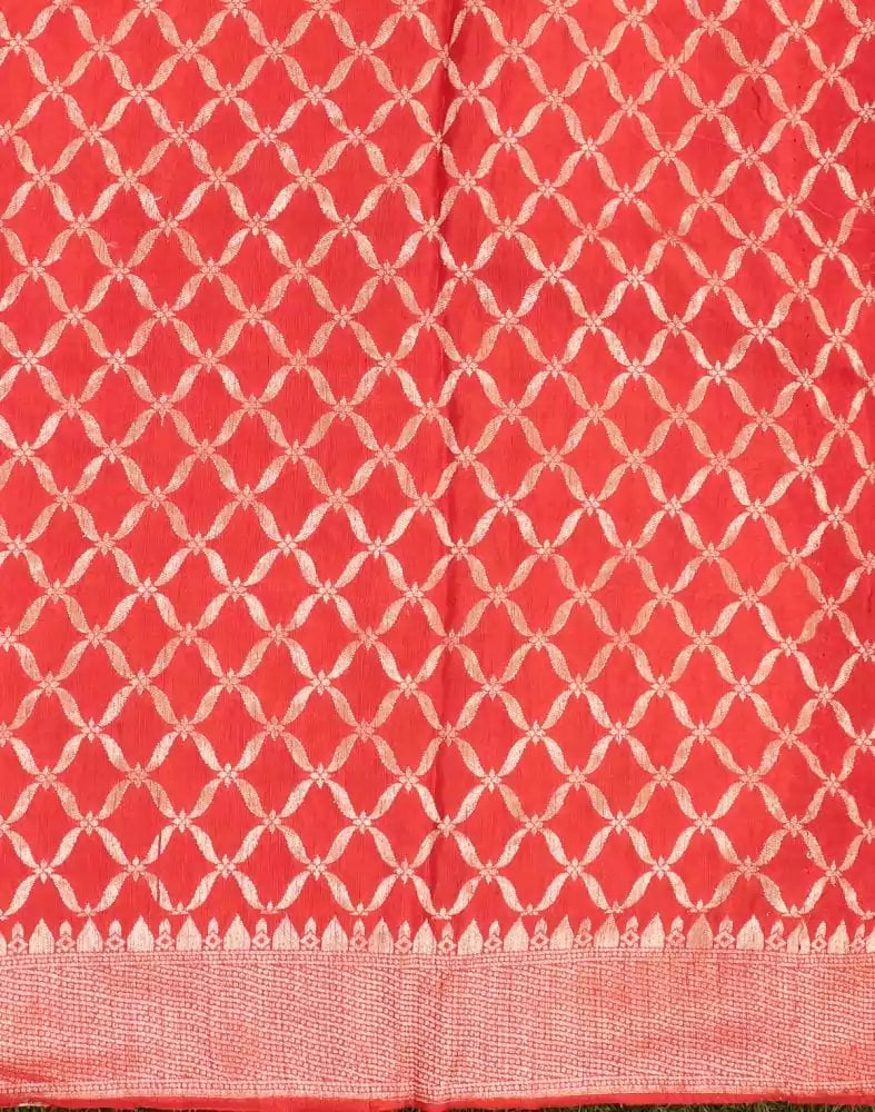 Coral Floral Banaras Fancy Saree