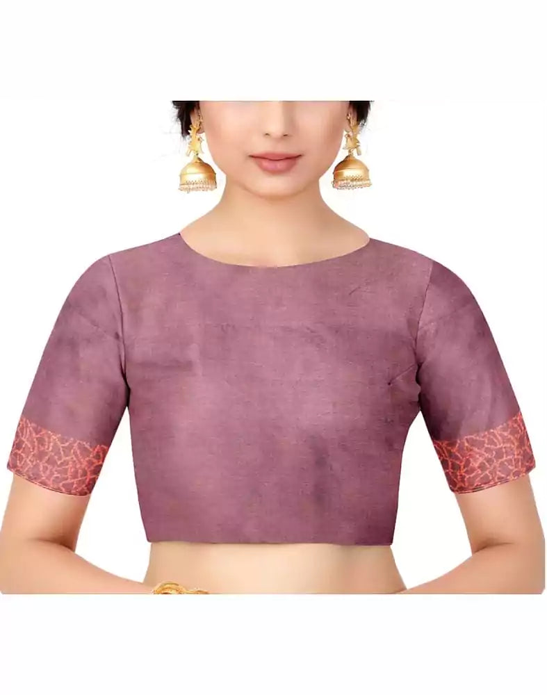 Light Pink Floral Butta Banaras Fancy Saree