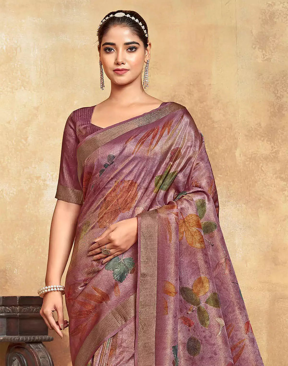 Light Pink Dola Silk Party Wear Saree