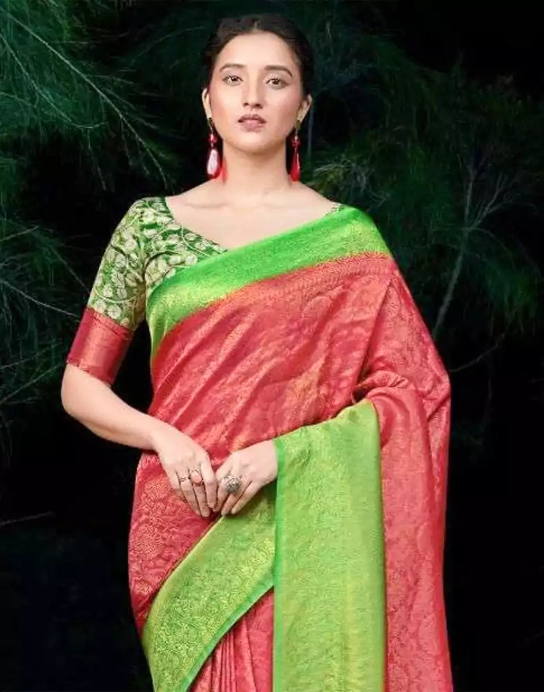 Maroon Novelty Soft Silk Weave Saree