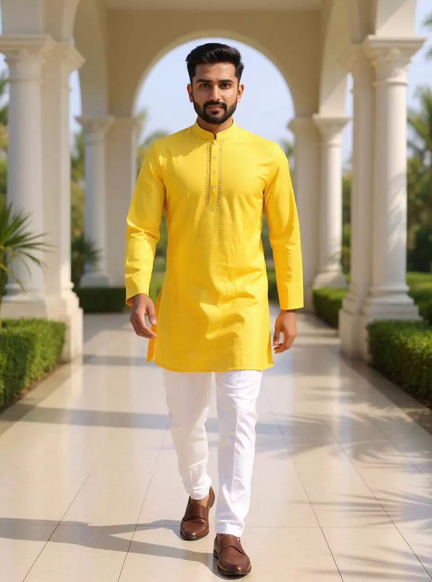 Lemon Raw Silk Plain Men&