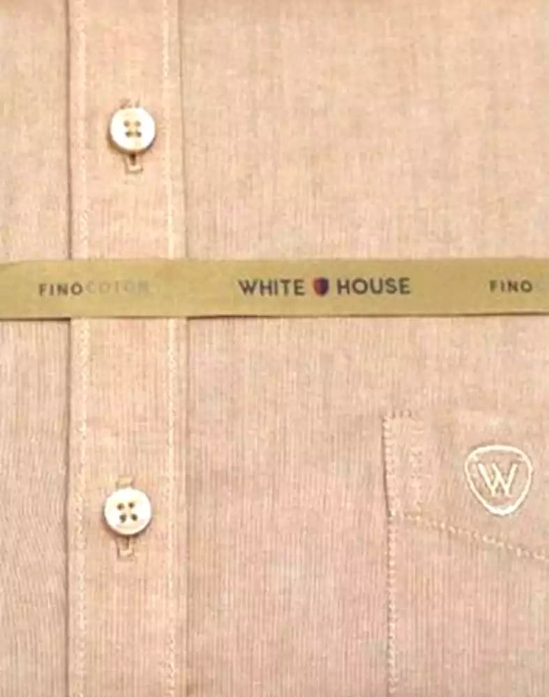 Beige Colour Plain Pure Cotton Shirt