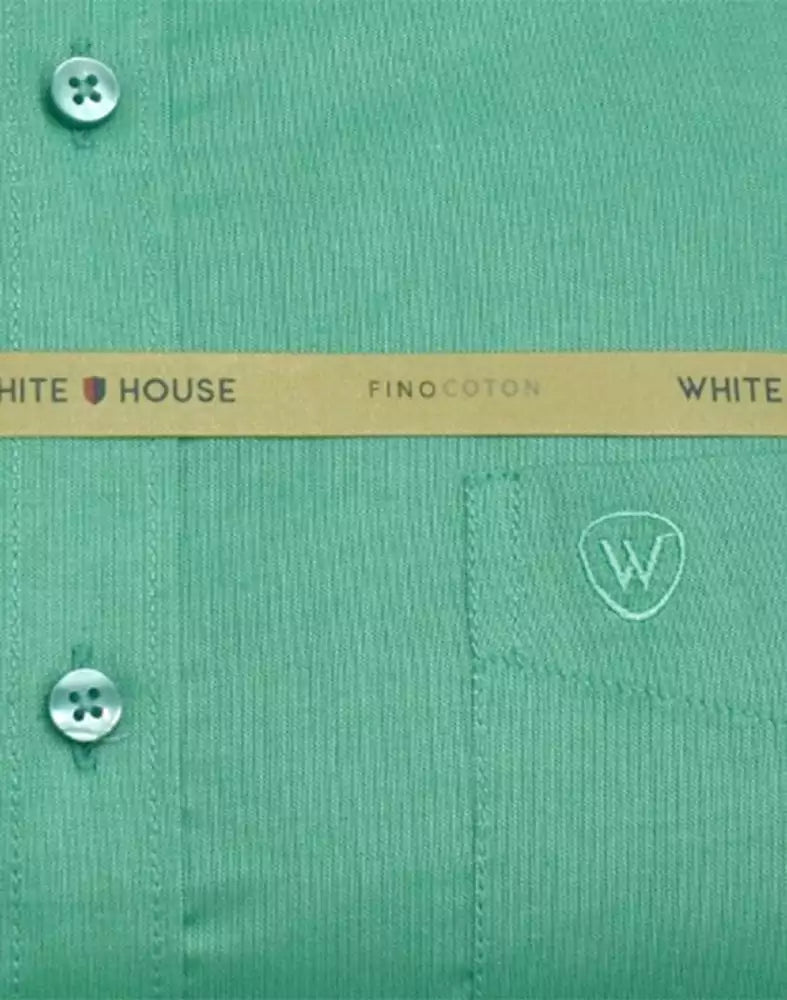 Rama Green Colour Plain Pure Cotton Shirt