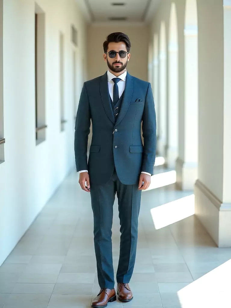 Rama Polyester Terry Cotton 5 Pc Designer Suit