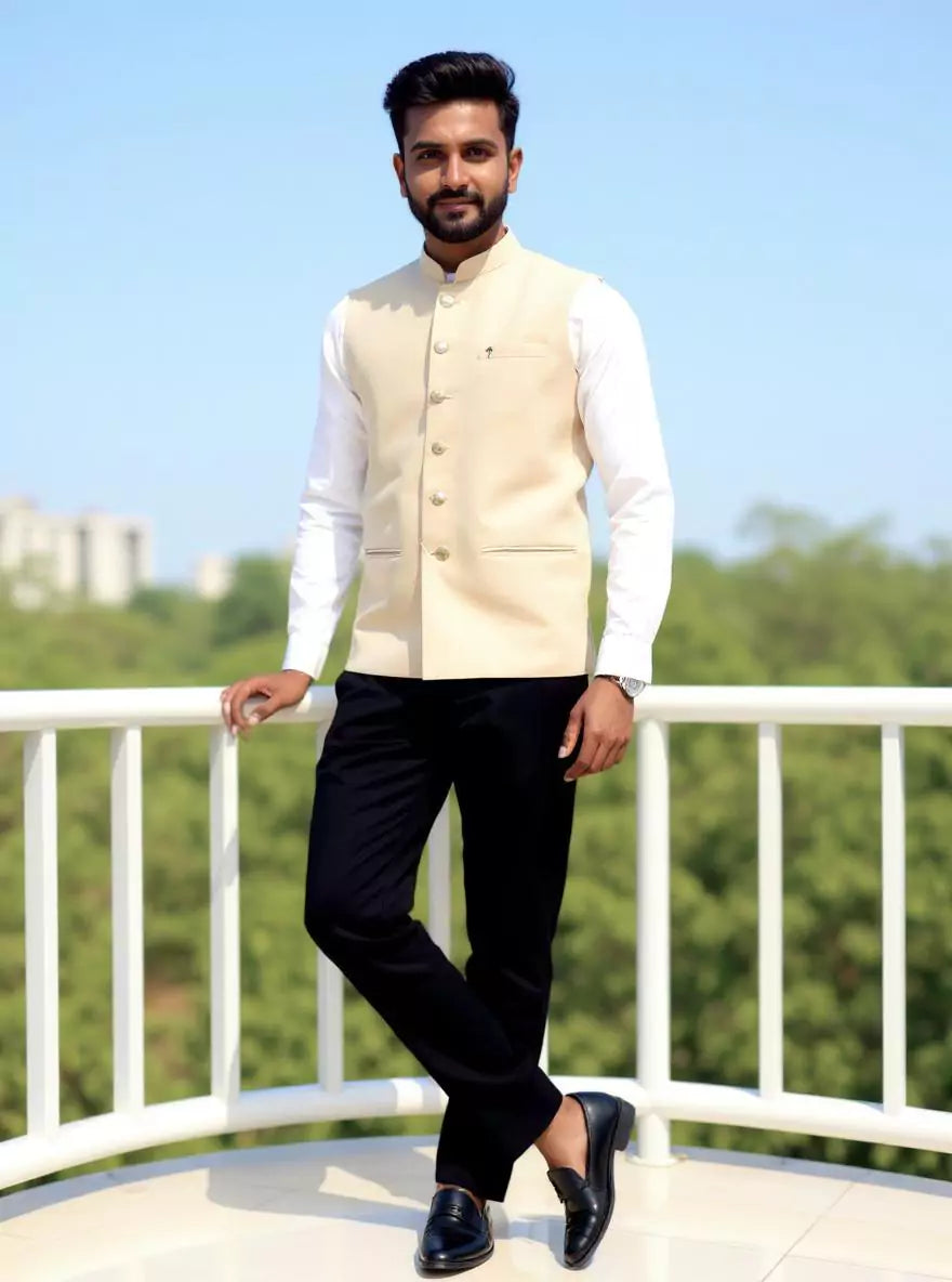 Pista Colour Textured Polynsic Waistcoat