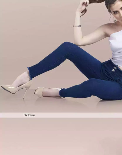 Focus Mid Rise Stretchable Women Dark Blue Jeans