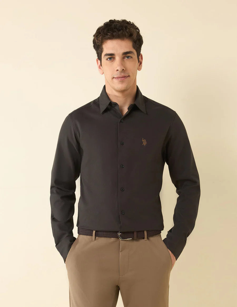 Choco Brown Casual Wear Linen Cotton Shirt