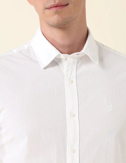 White Plain Cotton Tailored Fit Shirt