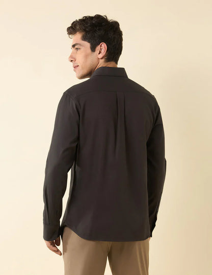 Choco Brown Casual Wear Linen Cotton Shirt