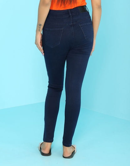 Focus DX Blue Ankle Fit Women Jeans