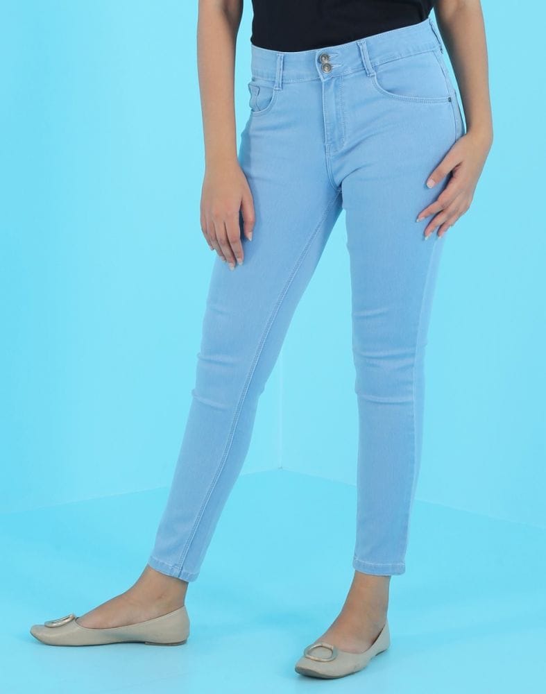 Focus mid rise super skinny ice blue Jeans