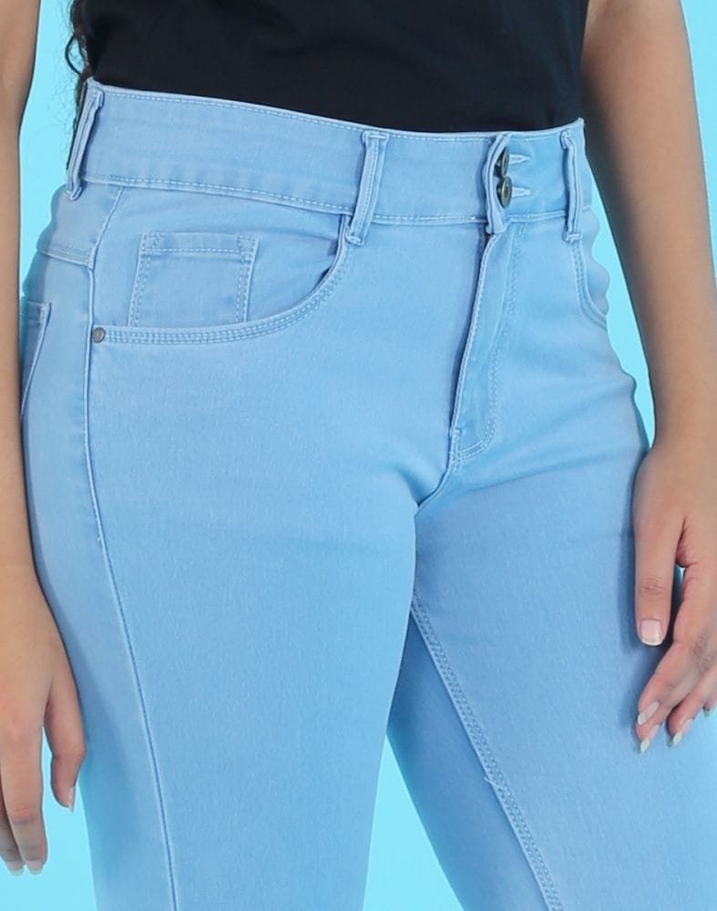 Focus mid rise super skinny ice blue Jeans