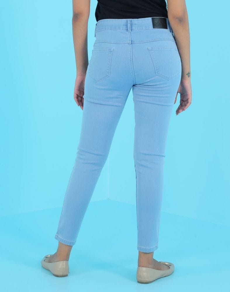 Focus mid rise super skinny ice blue Jeans