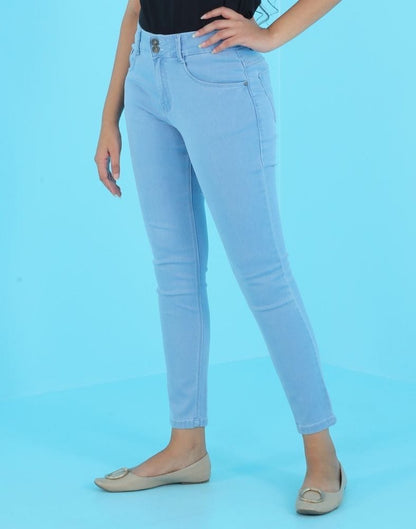 Focus mid rise super skinny ice blue Jeans