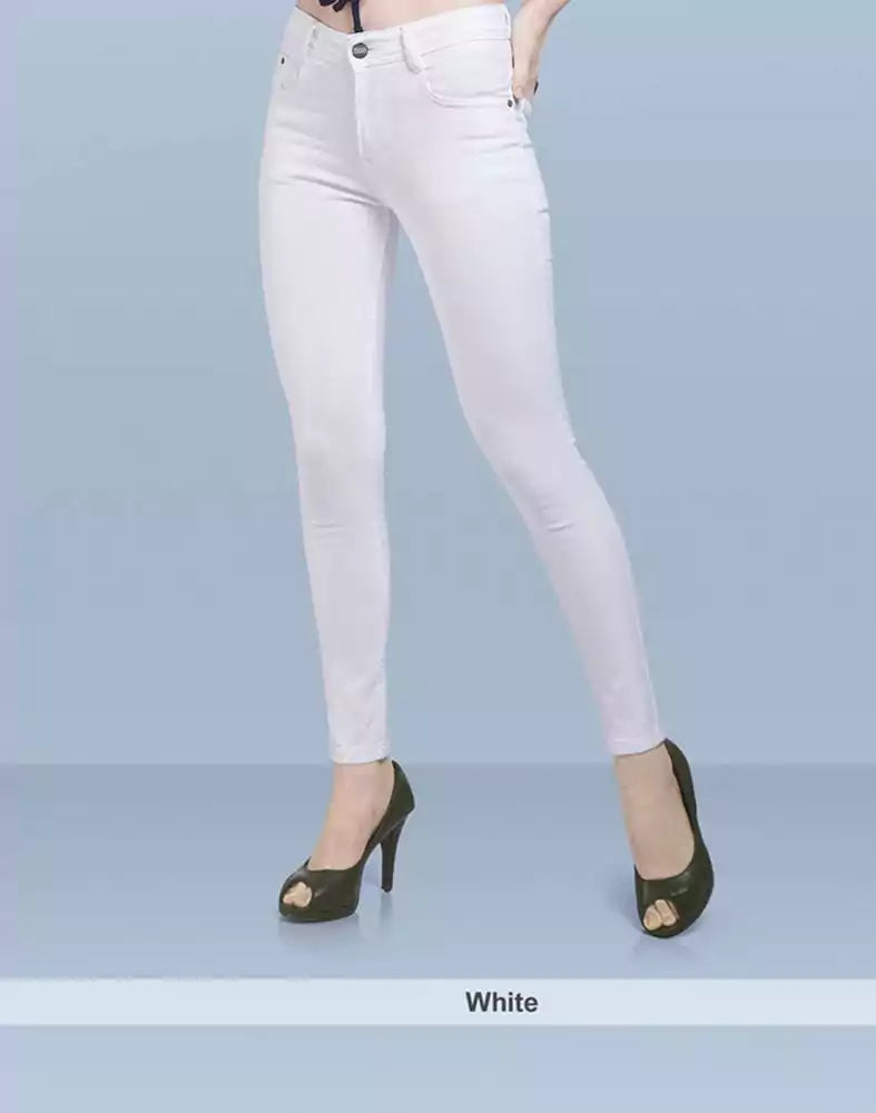 Focus high rise Skinny women white Jeans