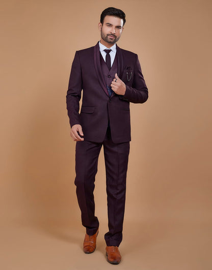 Stylish Maroon Imported Fabric Designer Suit