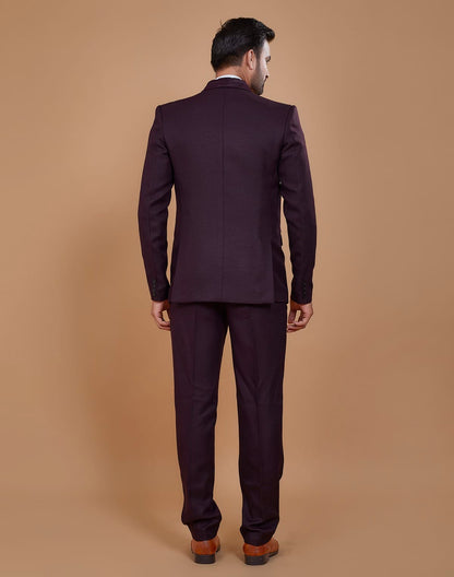 Stylish Maroon Imported Fabric Designer Suit