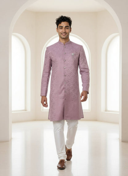 Onion Self Floral Design Jacquard Semi Indo