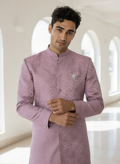 Onion Self Floral Design Jacquard Semi Indo