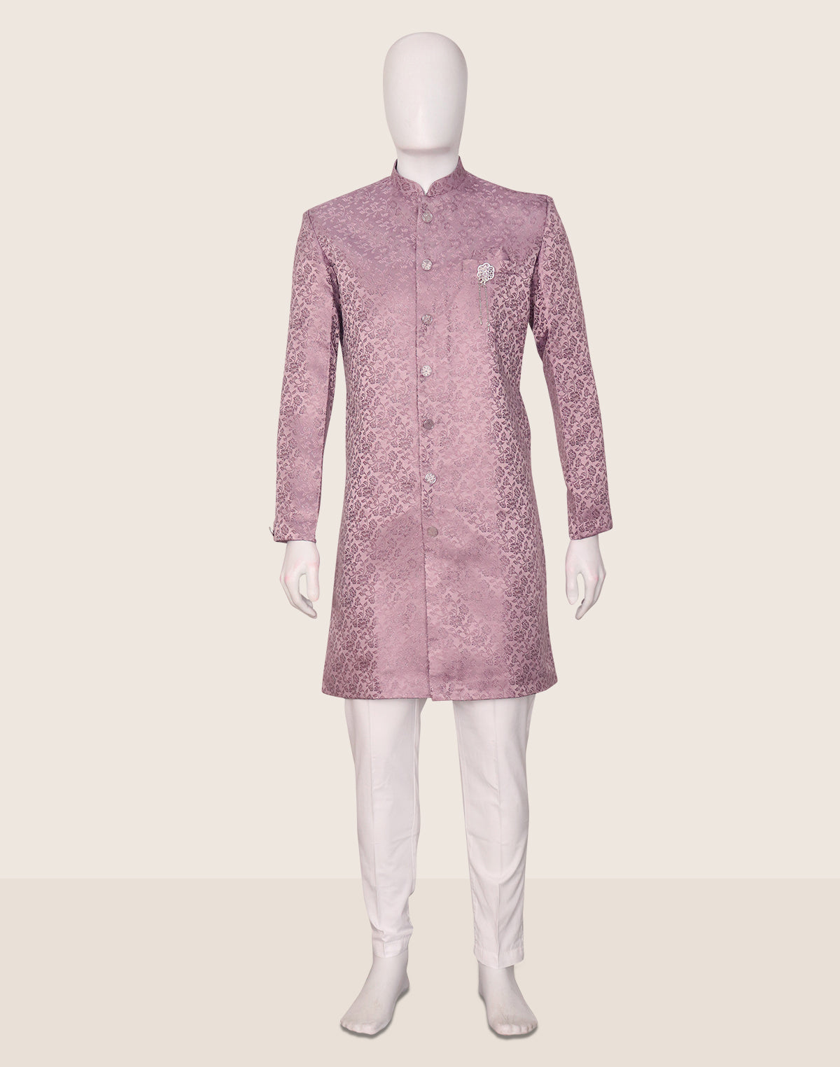 Onion Self Floral Design Jacquard Semi Indo