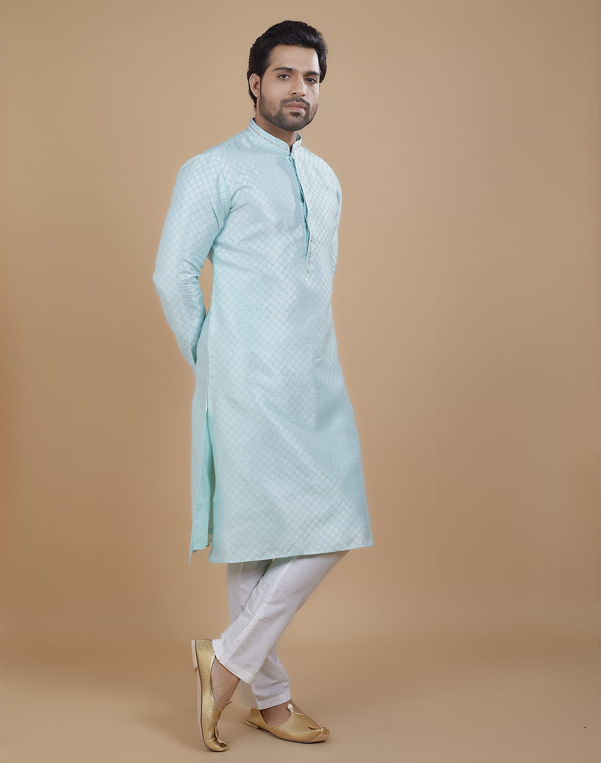 All Over Silver Bootis Kurta Set