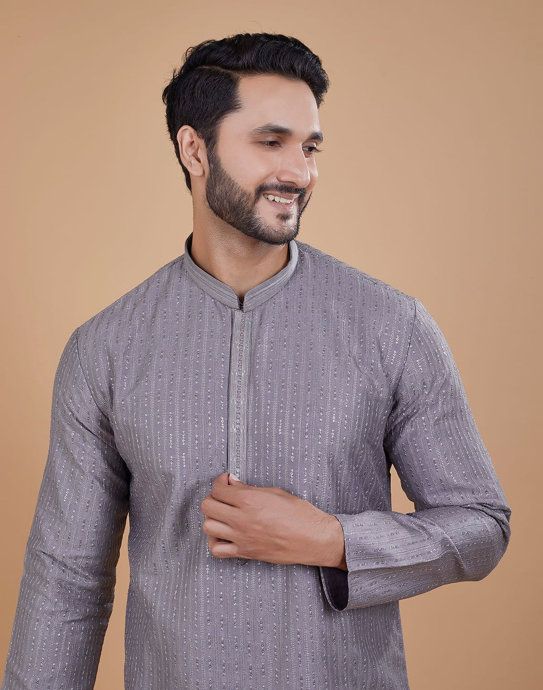 All Over Sequence Pattern Kurta Set