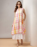 Multi Color Cotton Party Wear Kurti with Shrug