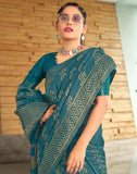 All over Floral Print Semi Crape Saree